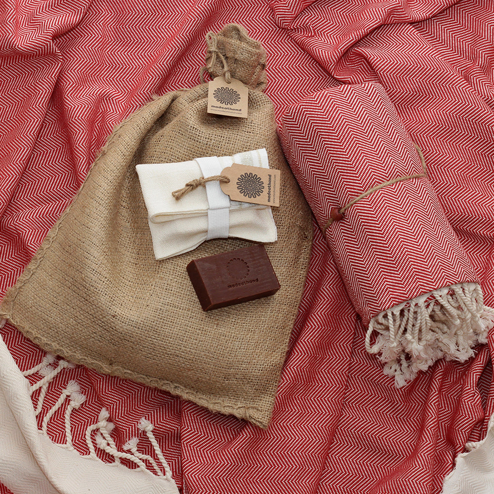 Bath & Body - Herringbone Red-1